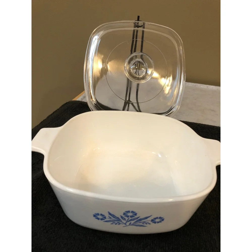 Vintage CorningWare Blue Cornflower 1.5 Qt Casserole Dish w/Lid P-1 1/2-B 1960s